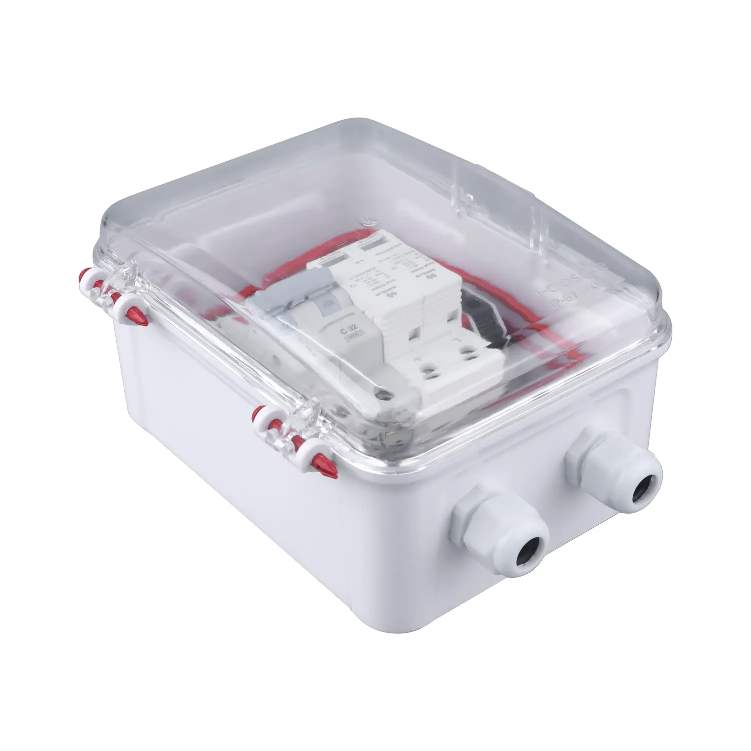PC ABS 130 X 180 X 100 mm Quick Clamp 2 Holes PG13 IP67 - Image 4