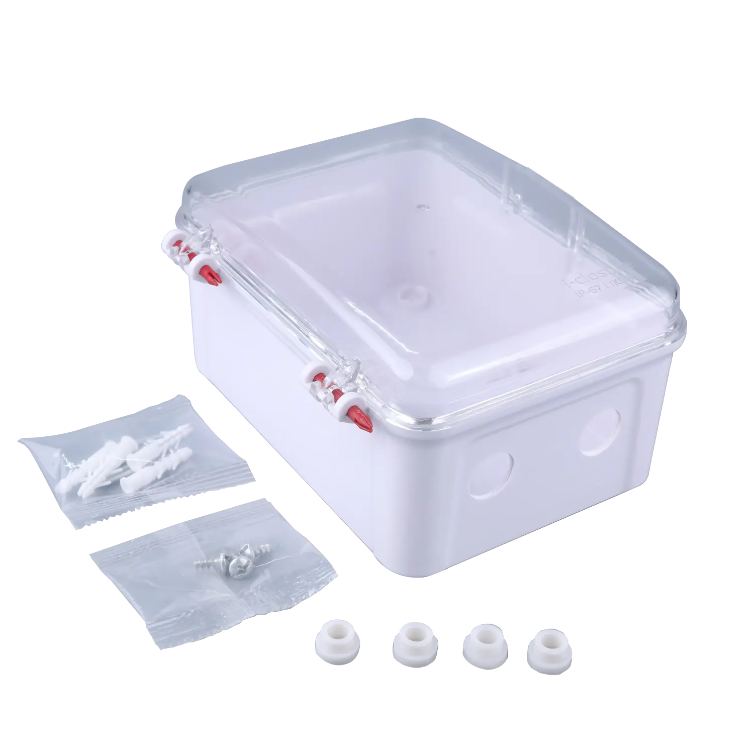 PC ABS 130 X 180 X 100 mm Quick Clamp 2 Holes PG13 IP67 - Image 2