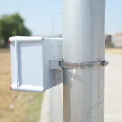 Pole Mounted Enclosure 140x190x100 ABS Grey 2-4 Inch