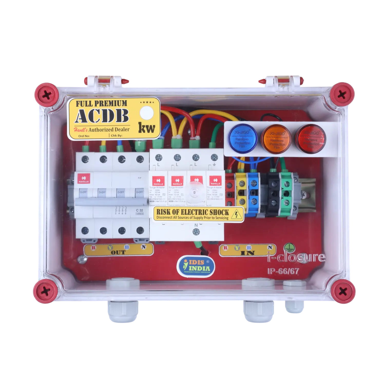 290 x 200 x 130mm Solar ACDB-box Example
