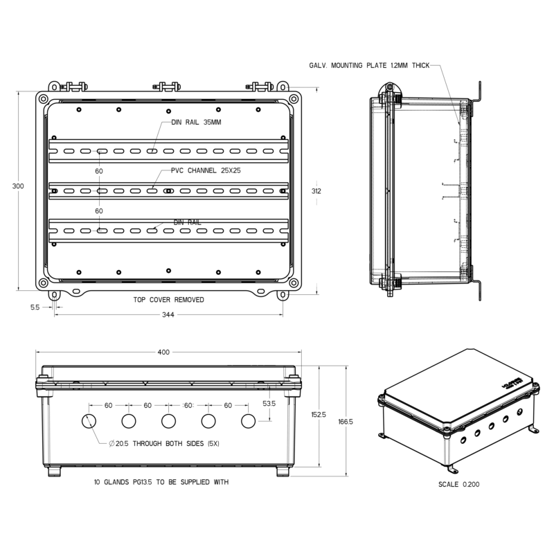 2D Drawing for Electrical Enclosure