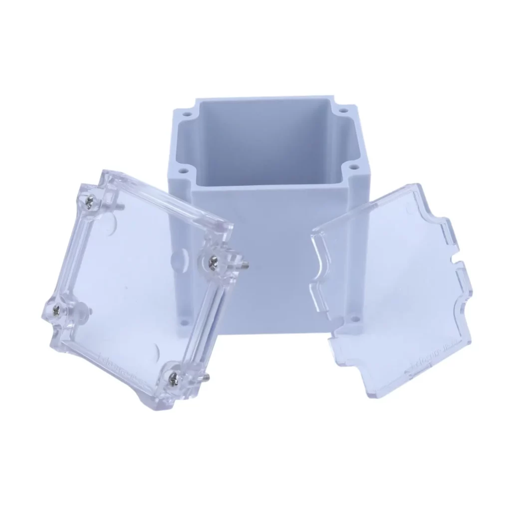 ABS Enclosure 80 x 82 x 85 mm Clear IP67 iso 2