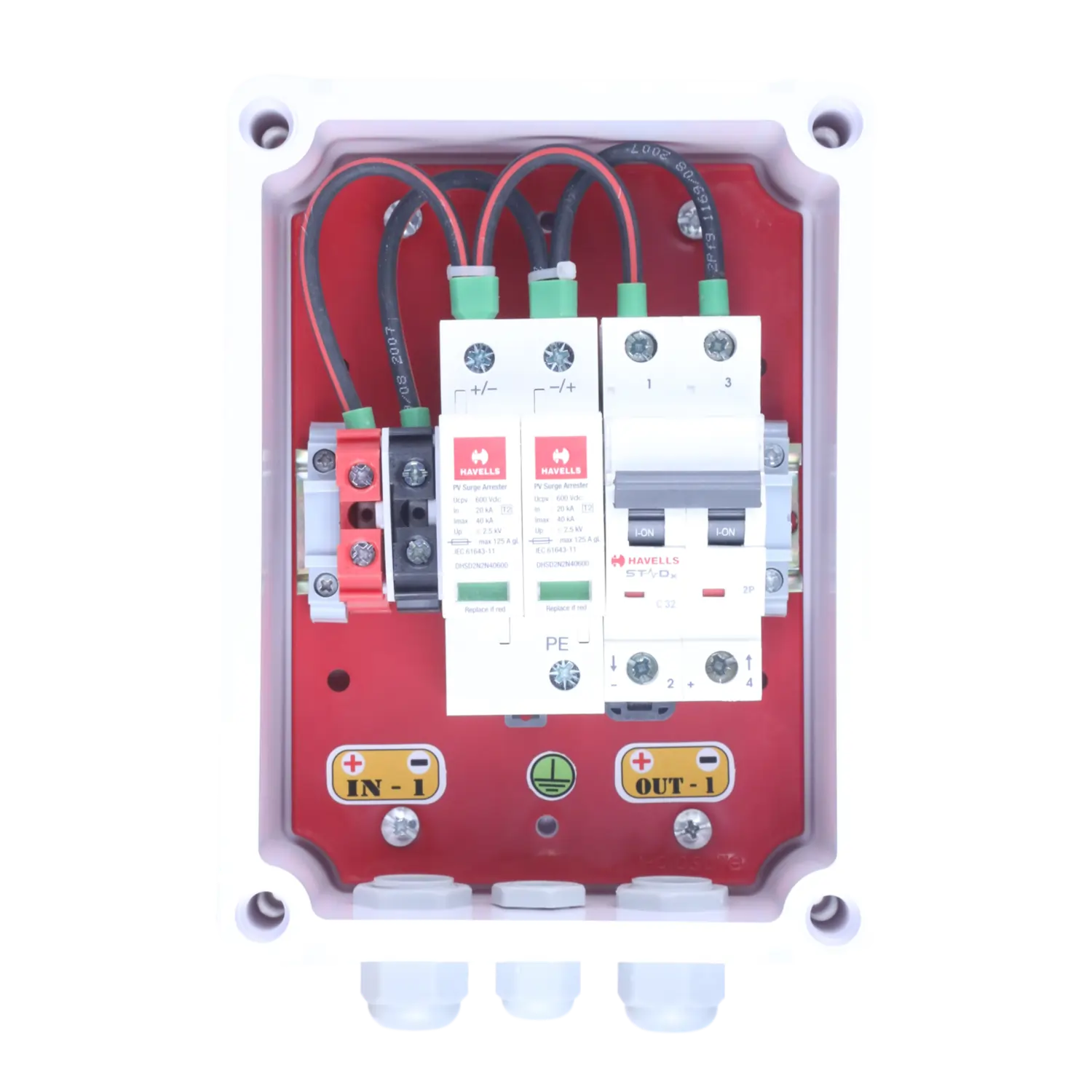 DCDB 1 In 1 Out MCB SPD 500v Havells