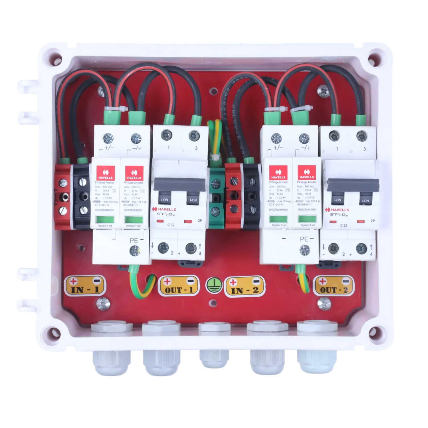 DCDB 2 IN 2 Out 2 MCB 2 SPD 500V Havells