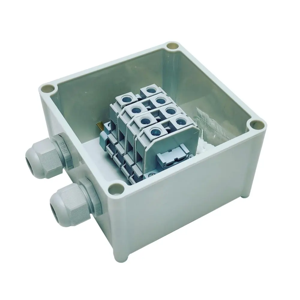 IDIS-India-Terminal-Junction-Box-Electrical-IP67-Water-Proof-100-x-100-x-80-With-terminal-and-wiring-inside