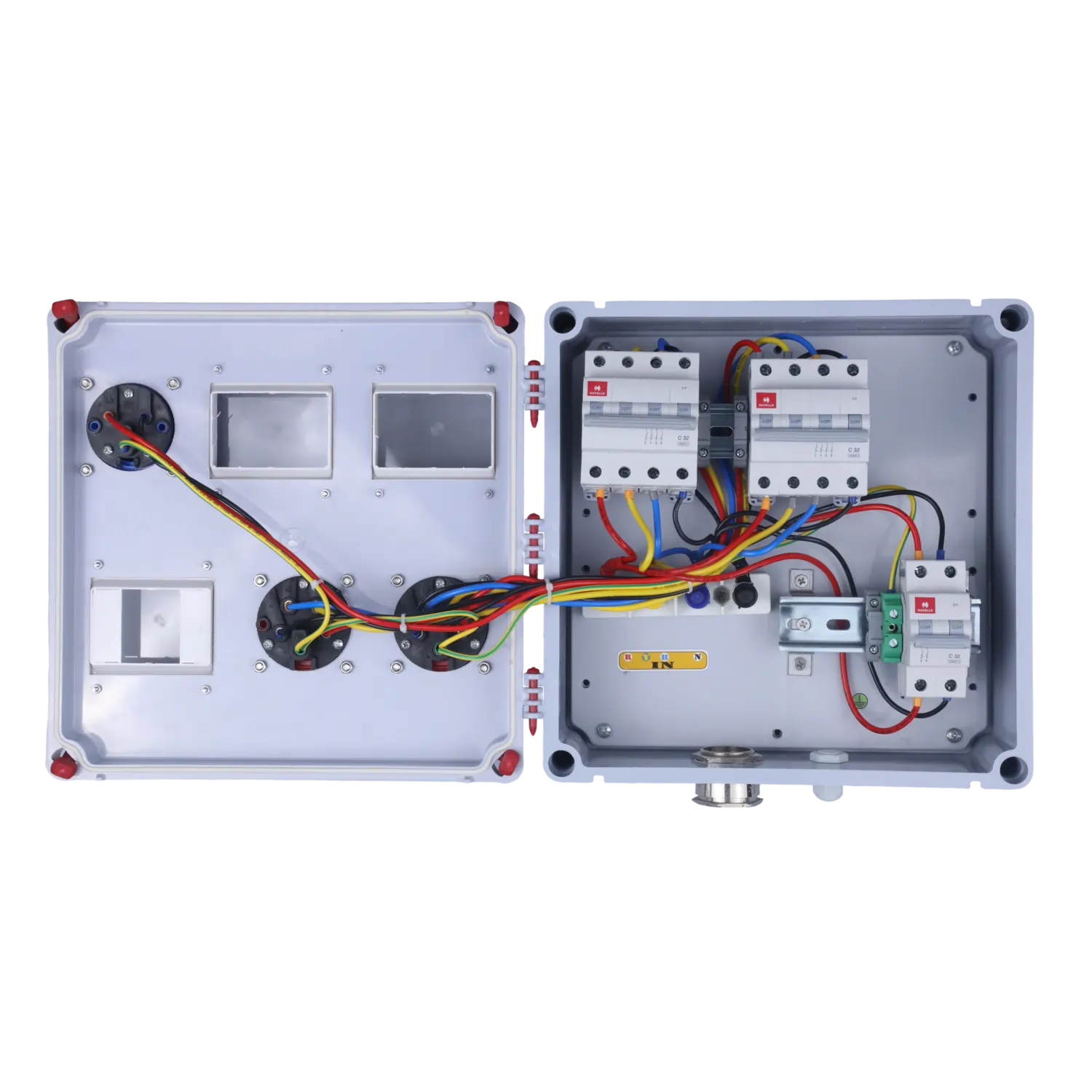 Electrical DB Board 1 Phase 1 Socket & 3 Phase 2 Socket With MCB 32 Amp