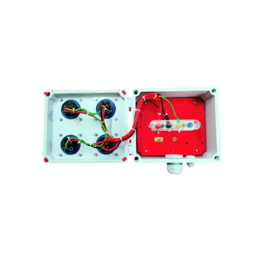 Industrial-Distribution-Board-with-4x-Plug-Socket-Single-Phase-32-Amp-with-Internal-wiring-inside