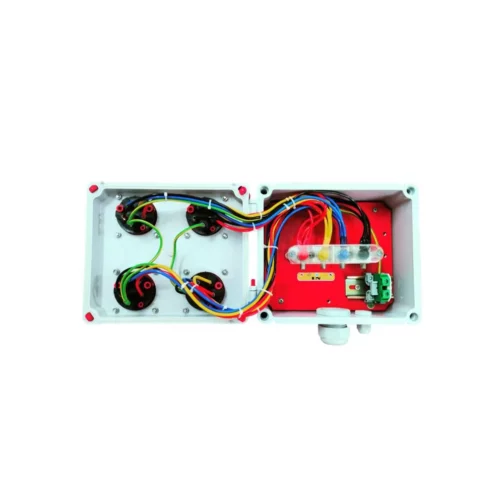 Industrial-Distribution-Board-with-4x-Plug-Socket-Three-Phase-32-Amp-with-Internal-wiring-inside