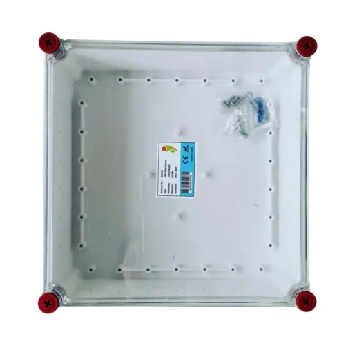 PC-ABS-Enclosure-Waterproof-IP65-IP67-280-x-280-x-110-mm-Transparent-Isometric-top2