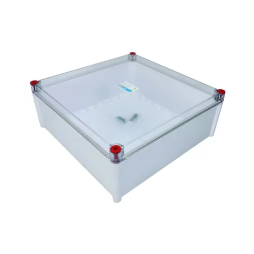 PC-ABS-Enclosure-Waterproof-IP65-IP67-400-x-400-x-160-mm-Transparent-Isometric-iso