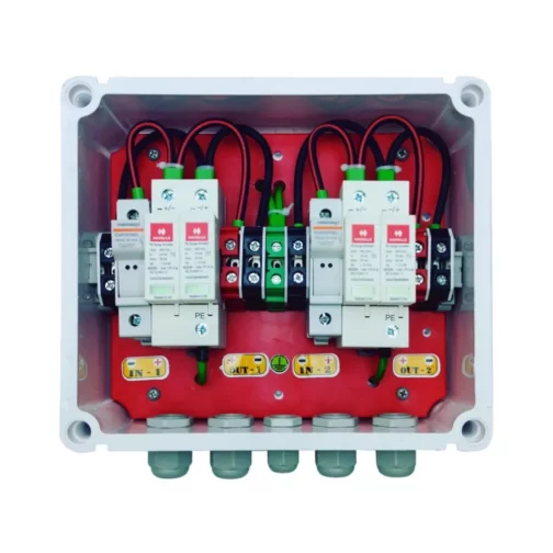 Solar-DCDB-2-in-2-out-4-TO-8-KW-DCDB-With-2-merson-fuse-2-and-2-Havells-SPD-600V-Top