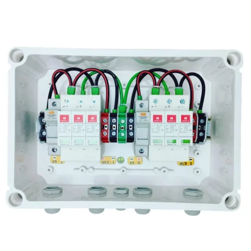 Solar-DCDB-2-in-2-out-7-TO-10-KW-DCDB-With-2-Elmex-Fuse-2-spd-Havells-1000V-Top