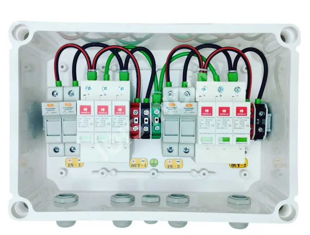 Solar-DCDB-2-in-2-out-7-TO-10-KW-DCDB-With-4-Elmex-Fuse-2-spd-Havells-1000V-Top-1024x778