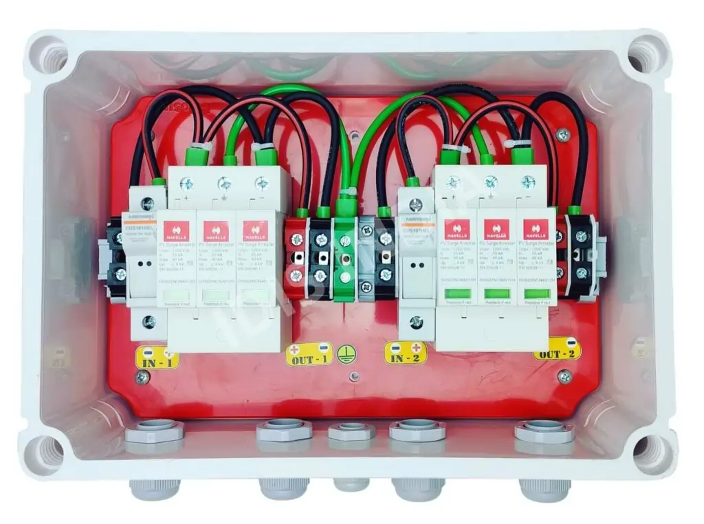 Solar-DCDB-2-in-2-out-8-TO-10-KW-DCDB-With-2-merson-fuse-2-and-2-Havells-SPD-1000V-top-2-1024x762