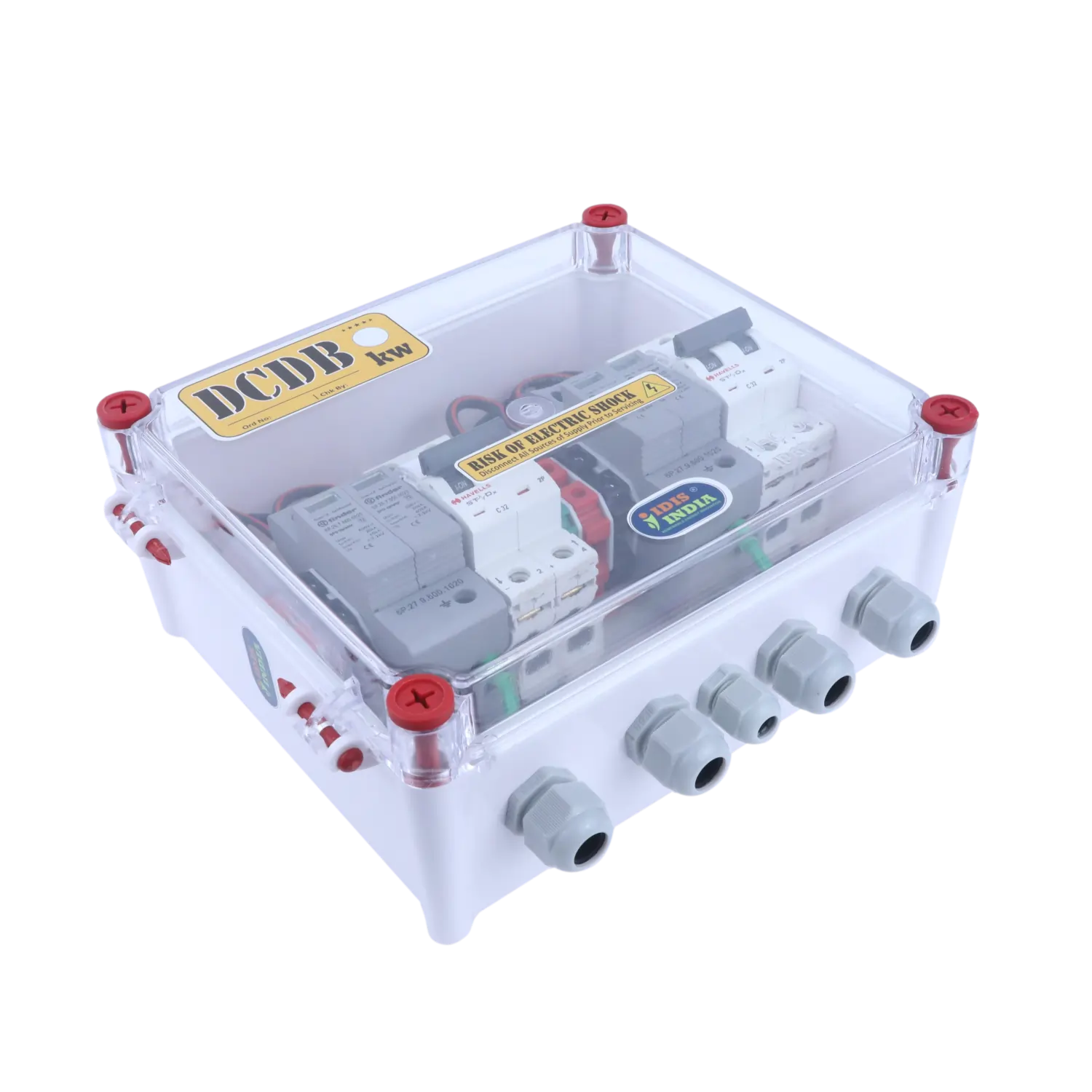 Solar DCDB Box Finder 2 In 2 Out MCB SPD 500V by Idis India