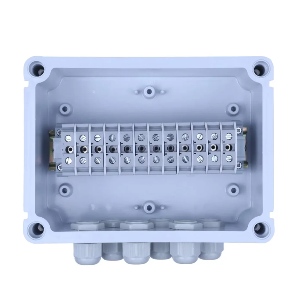 Terminal Junction Box with 12 Terminal 10 sqmm & 6 Glands top