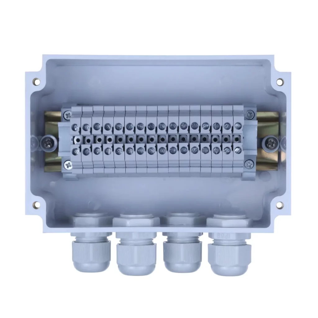 Terminal Junction Box with 16 Terminal 4 sqmm & 4 Glands top