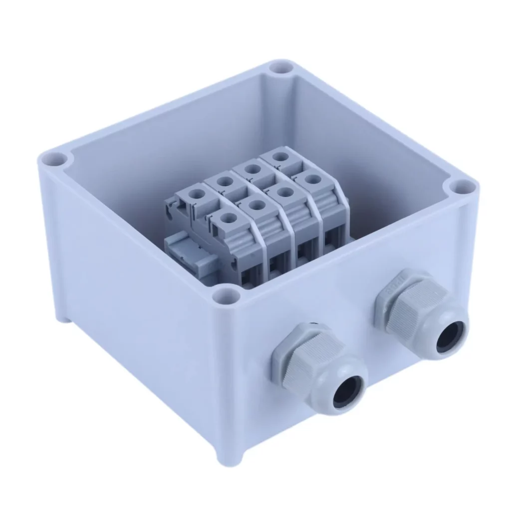 Terminal Junction Box with 4 Terminal 10 sqmm & 2 Glands iso 2