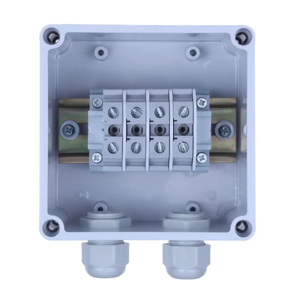 Terminal Junction Box with 4 Terminal 10 sqmm & 2 Glands top