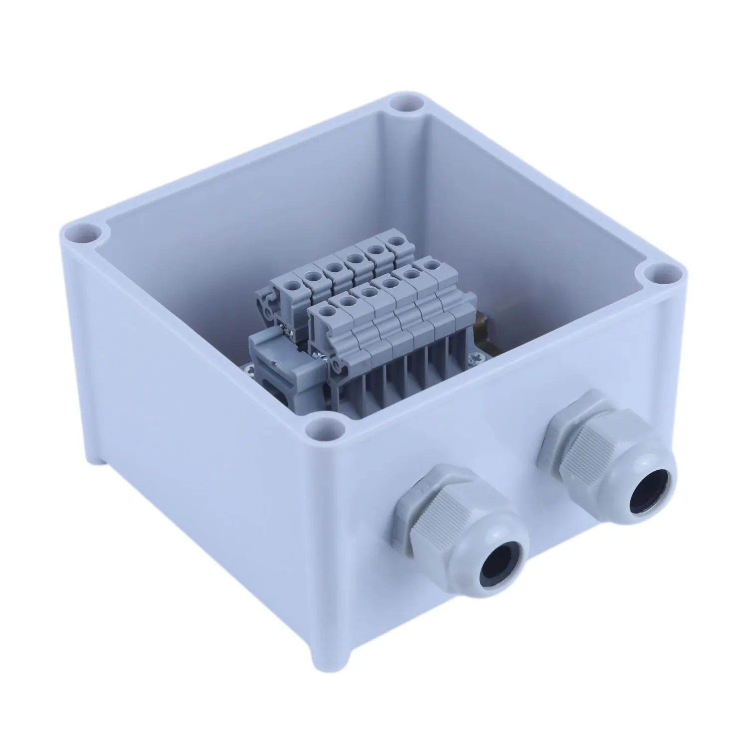 Terminal Junction Box with 6 Terminal 4 sqmm & 2 Glands iso