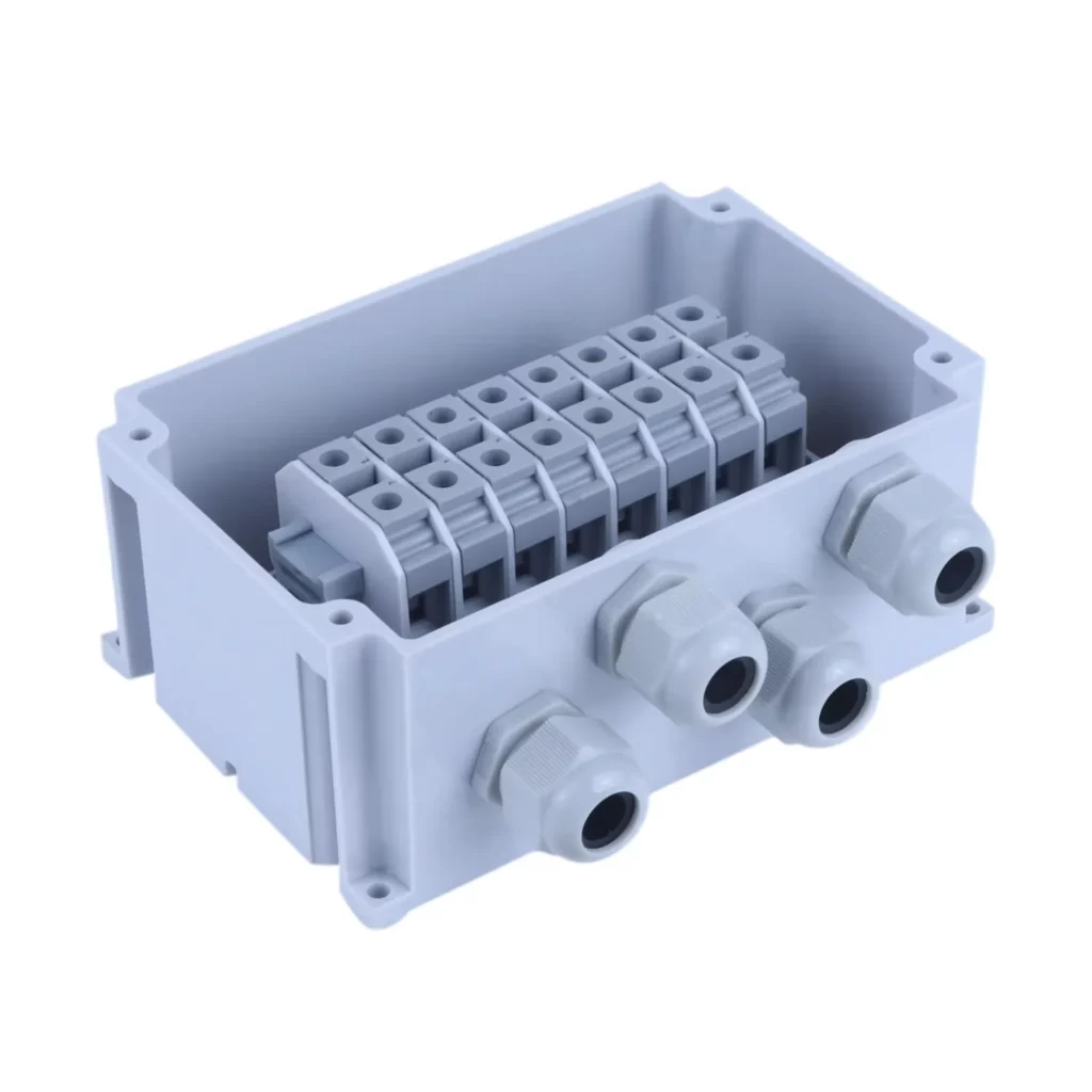 Terminal Junction Box with 8 Terminal 10 sqmm & 4 Glands iso