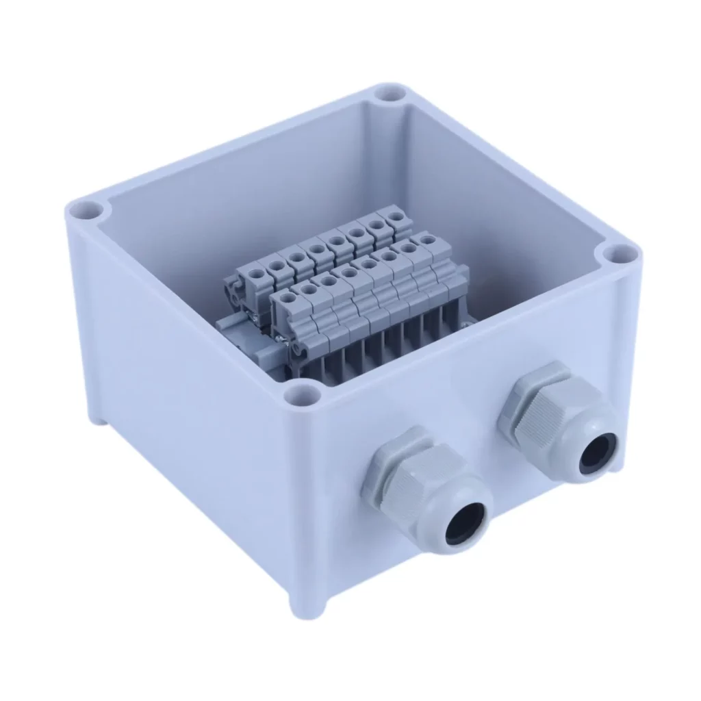 Terminal Junction Box with 8 Terminal 4 sqmm & 2 Glands iso