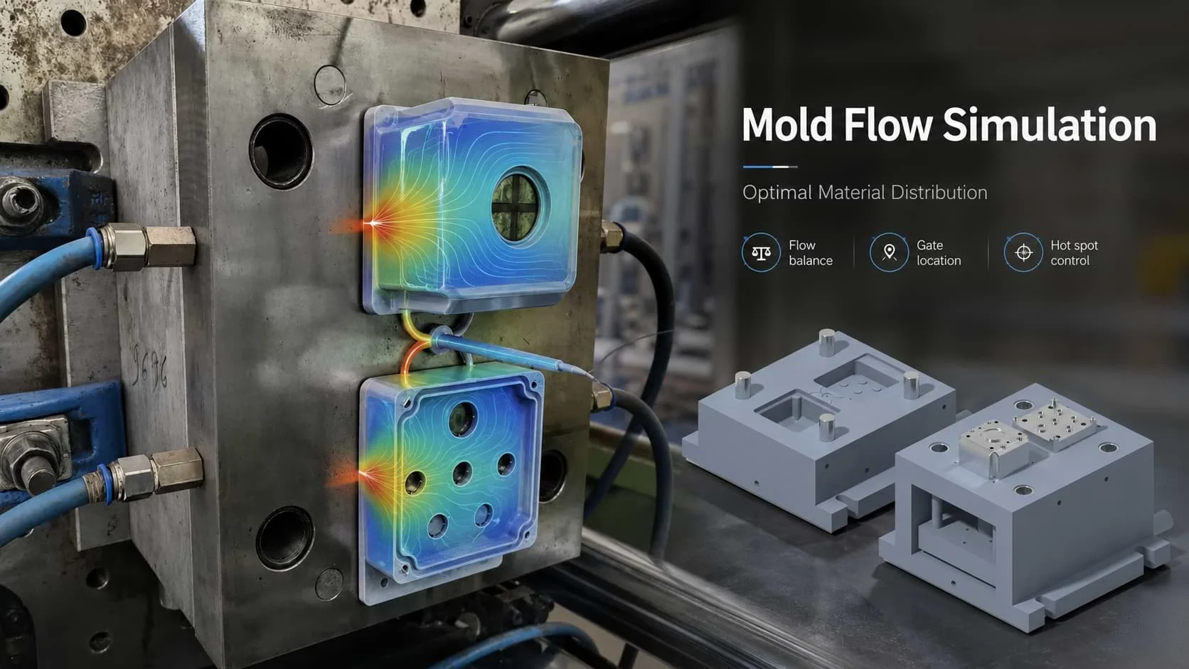 Mold Flow Simulation for Optimal Material Distribution