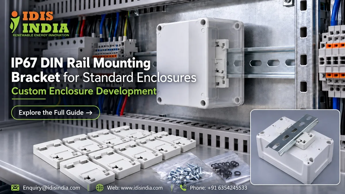 IP67 DIN Rail Mounting Bracket for Standard Enclosures - IDIS India