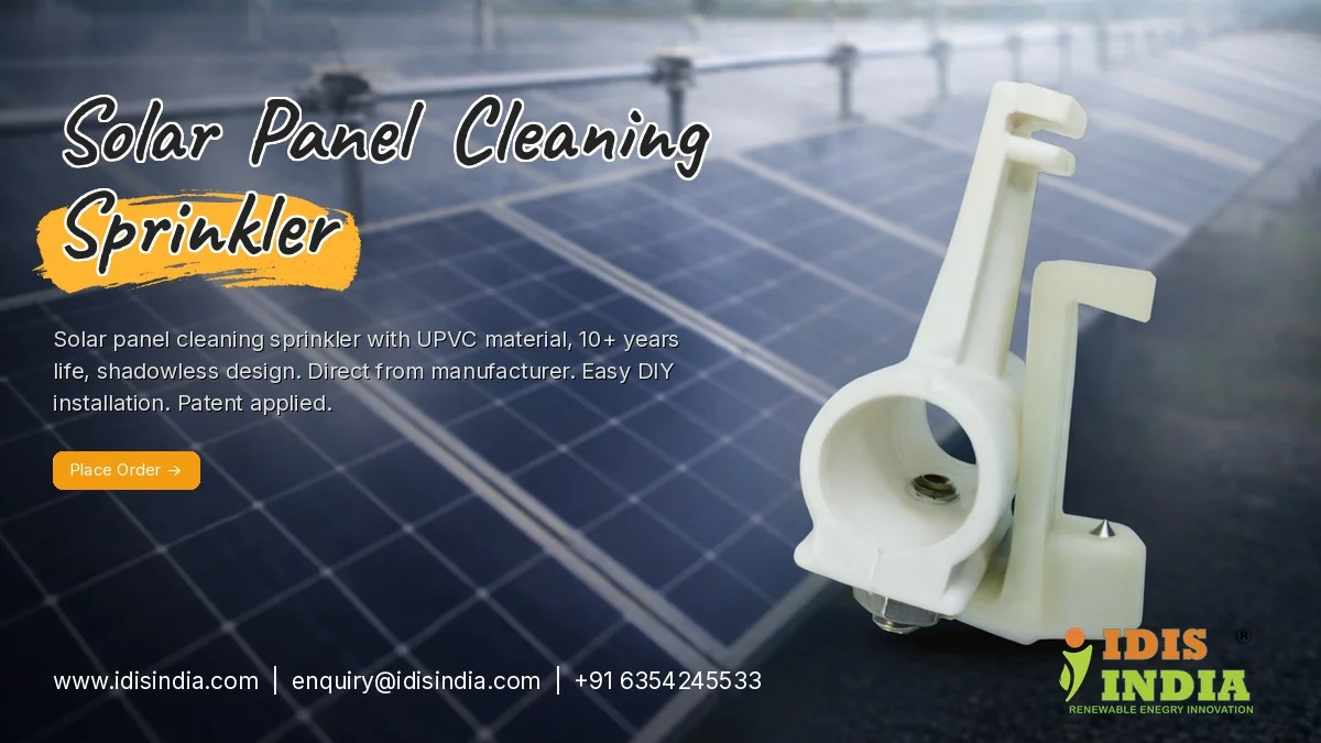 Solar Panel Cleaning Sprinkler | UPVC | Direct Manufacturer - IDIS India